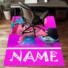 Custom Trolls Mat Personalized Name, Polyester Washable Indoor Entryway Rug, Gift for Christmas, Easter, Thanksgiving Day