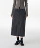 Woman Women'S Nylon Ripstop Utility Banding Long Skirt [Dark Grey]