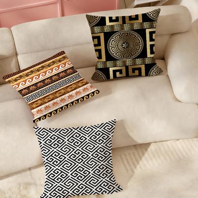 Greek Style Pattern Pillow Case Suitable For Bedrooms Living Rooms Cars Home Decoration
