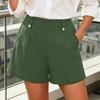 Damen High Waist Lässige Lockere Passform Gerade Bein Shorts mit Taschen Leichte Bequeme Sommer Unterteile