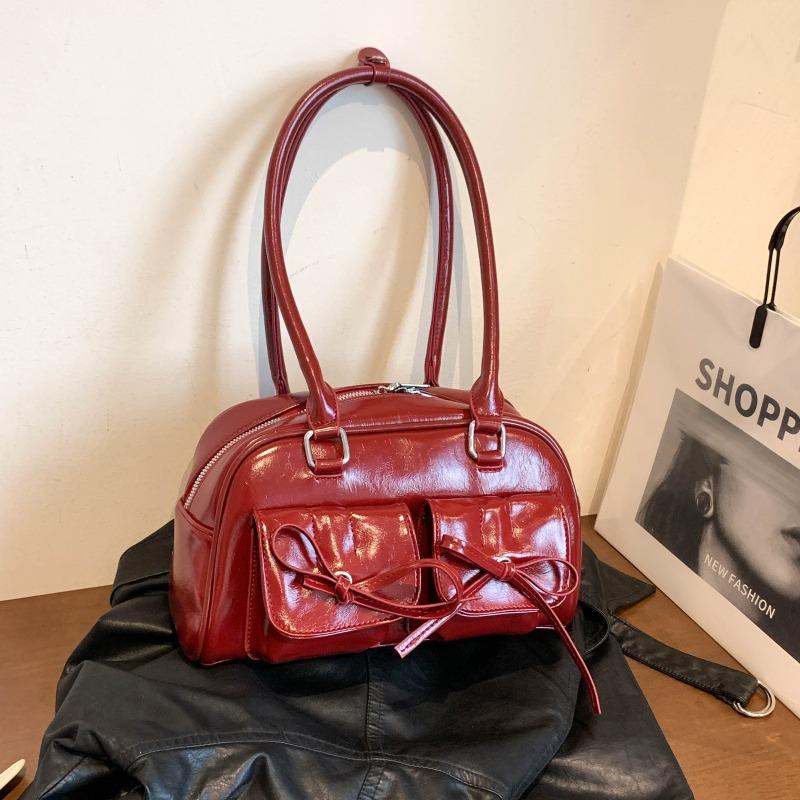 PU Reißverschluss Schultertaschen Basic Stil Vielseitig Neue Jugend 2026 Crossbody-Taschen für Damen Hohe Kapazität Nähgarn