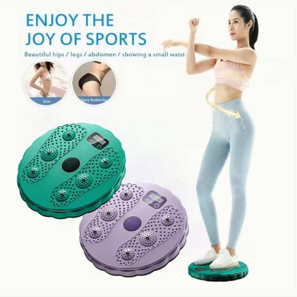 Electronic LCD Display Ab Twist Board Foot Massage Fitness Slim Machine  Weight Loss Training