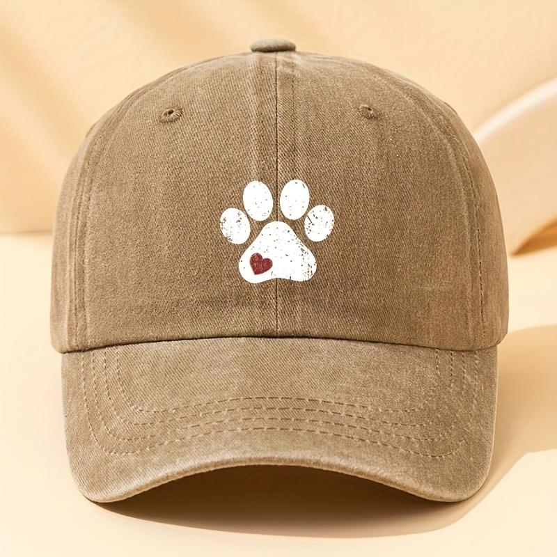 Fashionable Dog Claw Printed Baseball Hat - Multi functional Outdoor Leisure Sunshade Hat, Suitable for Travel
