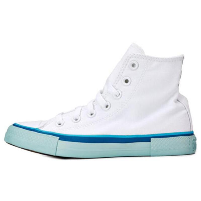

Converse Chuck Taylor All Star Color Block Anti-slip Wear-resistant High-top Canvas Shoes Women s Off-white Blue 36