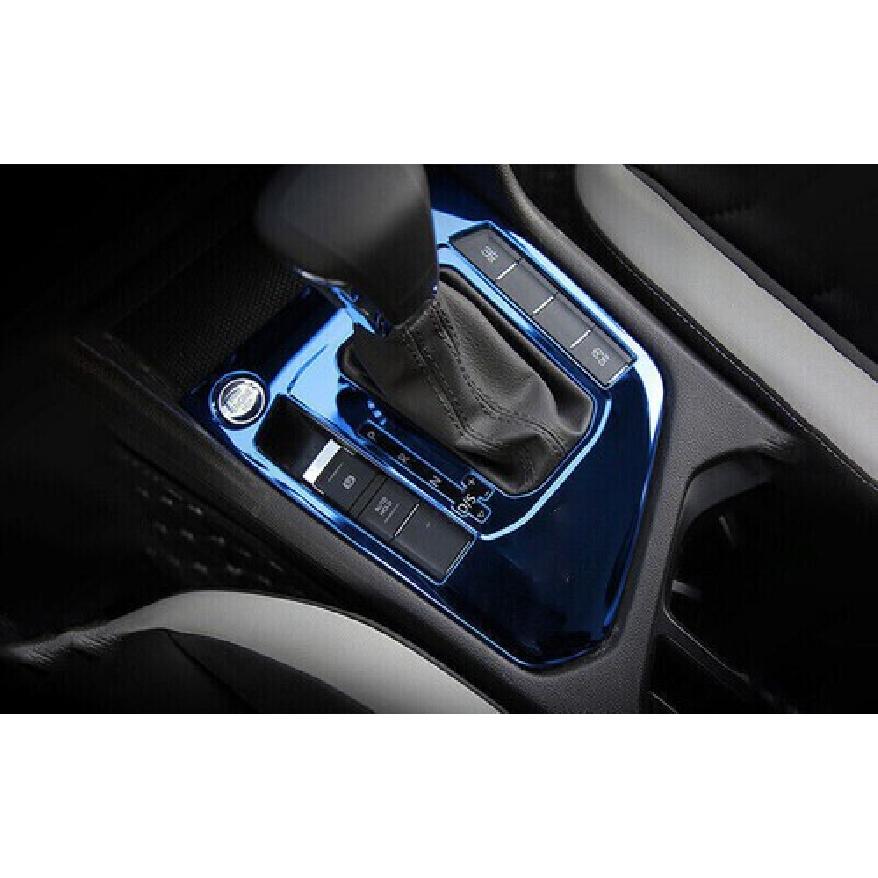 For Volkswagen Tiguan 17-2021 Blue Steel Inner Gear Shift Decoration Cover Trim