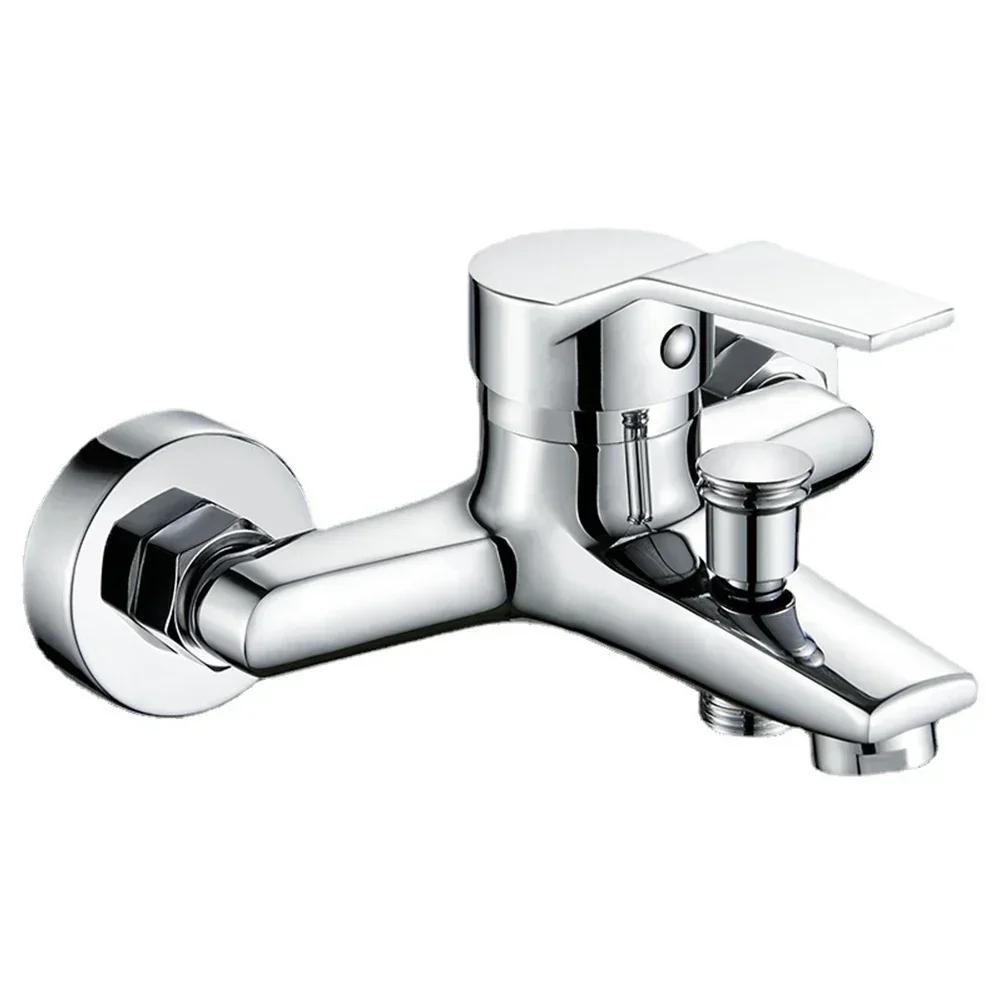 Wall Mounted Bathroom Faucets Zinc Alloy Shower Faucet Toilet Cold and Hot Water Tap Multifunctional Faucet Bathroom Accessories