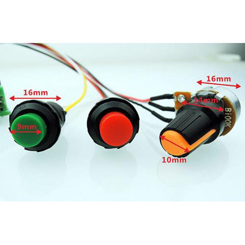 Dc 6V 12V 24V Pwm Dc Motor Hız Kontrol Cihazı İleri Ve Geri Anahtarı