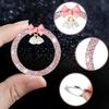 Rhinestone Bow Bell Car Start Switch Button Auto Decorative Diamond Stickers Ring Circle Trims Protective Cover Car Accessories