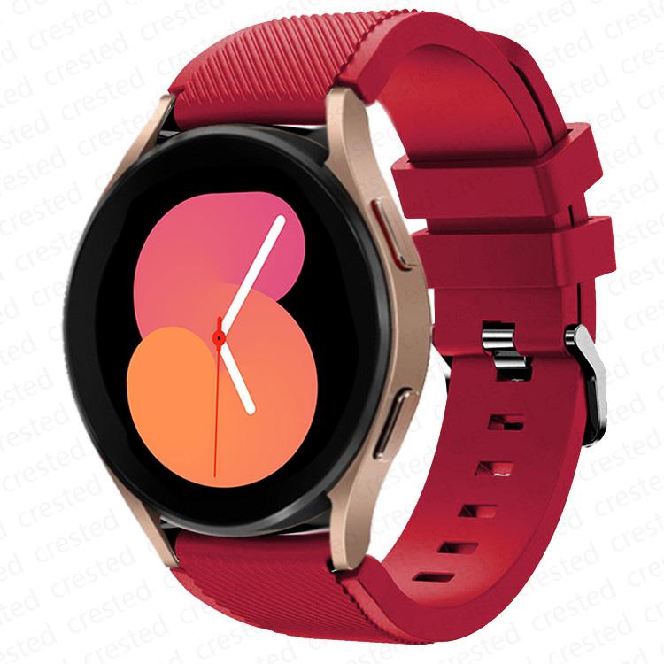 20mm/22mm Watch Strap for Samsung Galaxy Watch 4 6 Classic/5/5 Pro/46mm/3/active 2/s3/s2 Silicone Bracelet Galaxy Watch 4 Strap