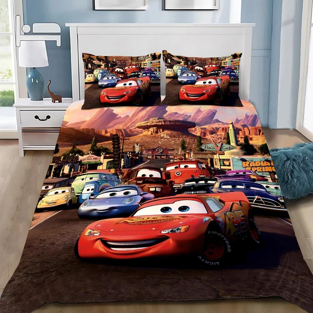 3D Print Racing Lightning Mcqueens Bedding SetGirls Adult Single Twin Queen Size Duvet Cover Pillowcase Bedding