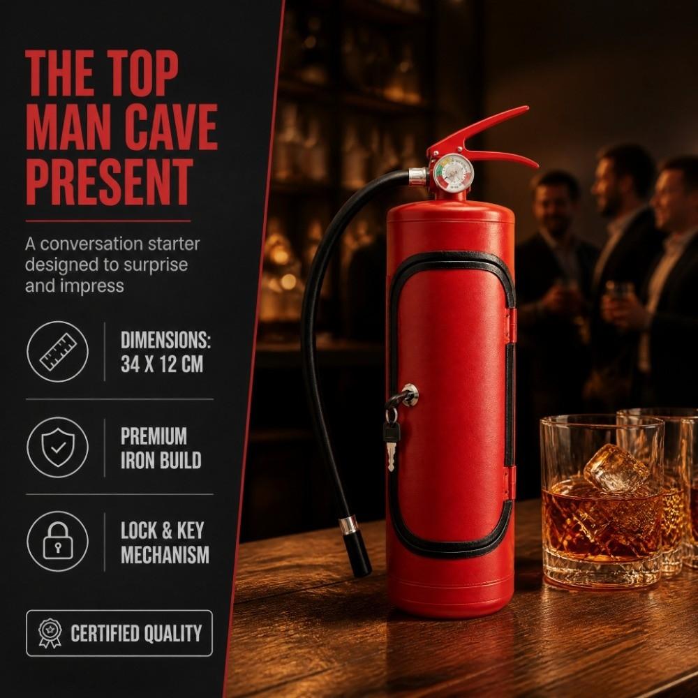Fire Extinguisher Shape Fire Extinguisher Wine Cooler Creative Wine Bottle Rack  Outdoor Picnic