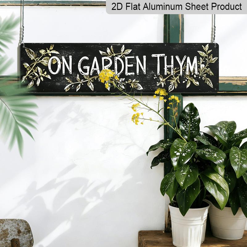 2D Flat - [Durable Structure] Country-Style "Picking in The Garden" Metal Wall Hanging - Victorian-Inspired Herb Garden Aluminium Decorative Sign