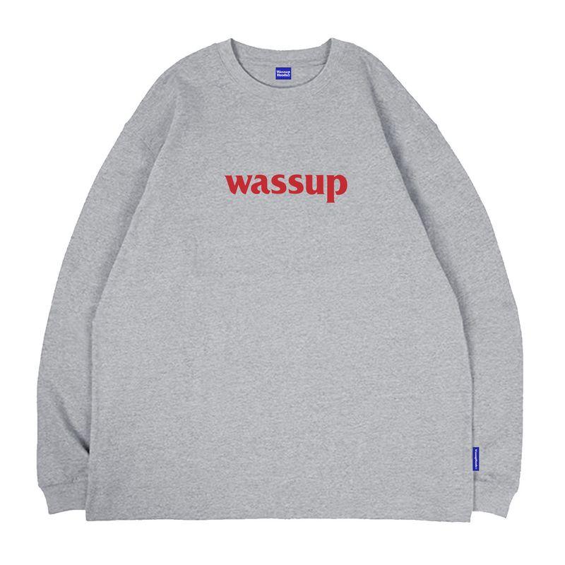 Wassup Heods Chinese Style Long-Sleeve T-Shirt for Men, Autumn and Winter Basic Pure Cotton Base Shirt, Heavyweight American-Style Crew Neck