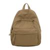Harajufeng Student Backpack Simple And Lightweight Medium Backpack Lightweight Waterproof Travel Solid Color Commuter Bag
