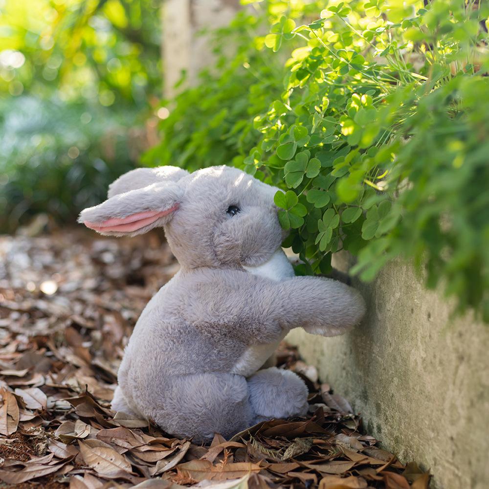 Simulation rabbit doll plush toy lying rabbit doll soothing throw pillow sleeping rag doll birthday gift girl