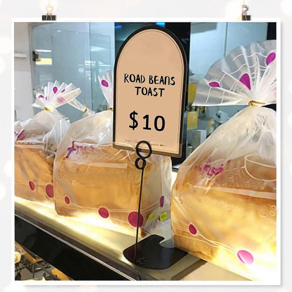 Photo Clip Holders - Black Food Holders for Prices, Table Numbers, Memo Cards, Supermarket Vertical Display of Cake Labels, Product Labels, 10 Pieces