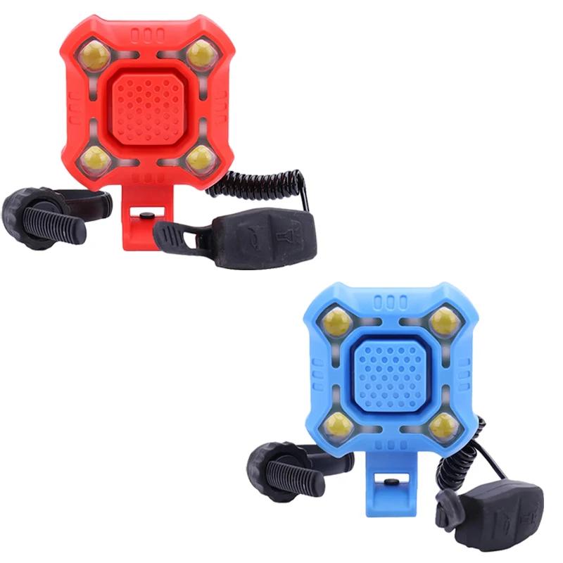 Bike Bells Light 2 in 1 Bicycle Horn with Lamp 140DB LED Headlights USB Rechargeable Lighting Bells Bicycle Accessories
