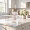 Large Capacity Bow Cup Transparent Drinking Cup Ins Clear Straw Cup  Tea