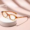 Retro Oval Bookworm Reading Glasses High-End And Fashionable Single Light Reading Glasses 6106