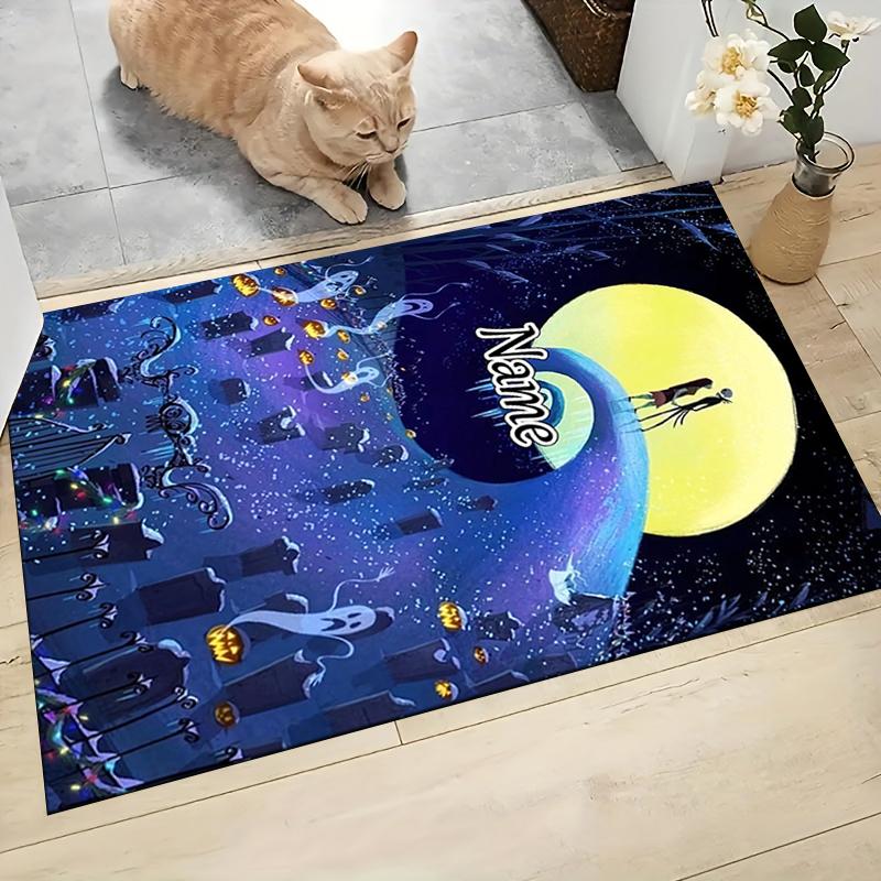 Custom Name Nightmare Before Halloween Carpet Rug Customizable Soft Washable Anti-Slip Home Living Room Sofa Mats Personalized Rug. 0909381