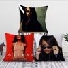 Singer A-Aaliyah Cushion Cover Sofa Living Room Bedroom Headboard Backrest Cushion Square Cushion Nap Time Pillow Case