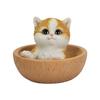Ubia Brown Tabby Cat Magnetic Clip X X Doll Animal Garden Cute Container, 11.5 11.5 9.5 Cm, Figurine, Ornament, Decor, Realistic, Cat, H22352-1