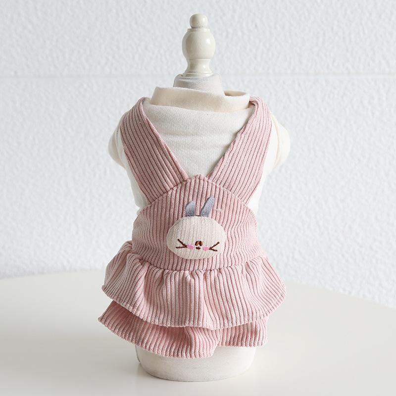 

Бархатная юбка на подтяжках Nini Rabbit, осень/зима 2023, одежда для кошек, одежда для домашних животных, одежда для собак, платье для собак, одежда для домашних животных XL розовый