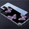 Transparente Hülle für Samsung Galaxy A52 A12 A51 A32 A21s A71 A32 A22 50 A70 A31 A72 5G Handyhülle Beauty Pink Schmetterling
