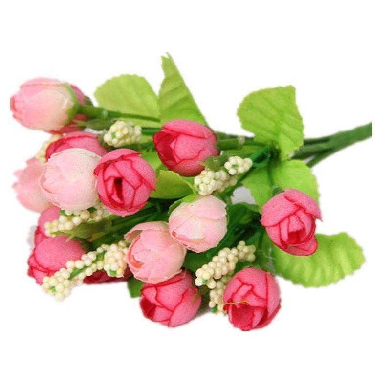 Versatile Artificial Flowers Tea Rose Buds Perfect For Wedding And Home Decor