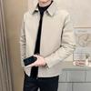 Executive Business Down Jacket Men's Winter Lapel% White Duck Down Casual Cold-resistant Loose Coat