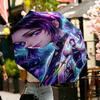 Demon Slayer Druckschirm Automatisches Öffnen/Schließen - Tragbares faltbares Design - Tägliche Nutzung für Reisen/Outdoor - Geschenk zum Geburtstag