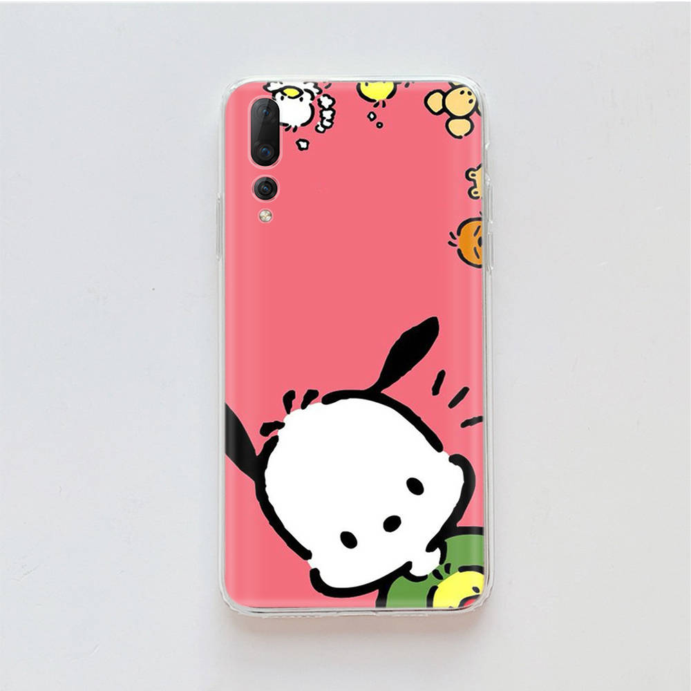 Transparent Case for Samsung A04 A14 A23 M33 M53 Realme 10 9 C35 C55 VIVO X80 Infinix Hot 30 Note 11 Tecno Spark 8P Pro L-18 Pochacco Dog