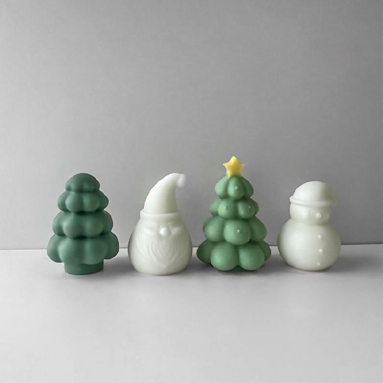 Handmade Desktop Decor Gypsum Epoxy Resin Dwarf Candle Mould for Home Decoration