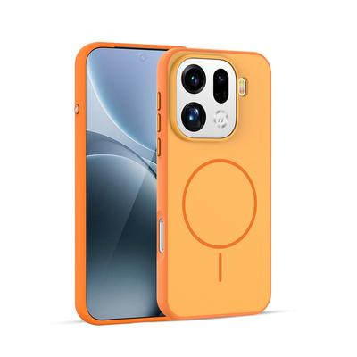 Custodia Magnetica All-Inclusive con Bordi Morbidi per Telefono OPPO Find X9 X9 Pro Custodia per Telefono Finitura Opaca al Tatto di Pelle Compatibile MagSafe