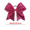 Children's Shiny Sequin Bow Hair Tie with Swallowtail Ribbon