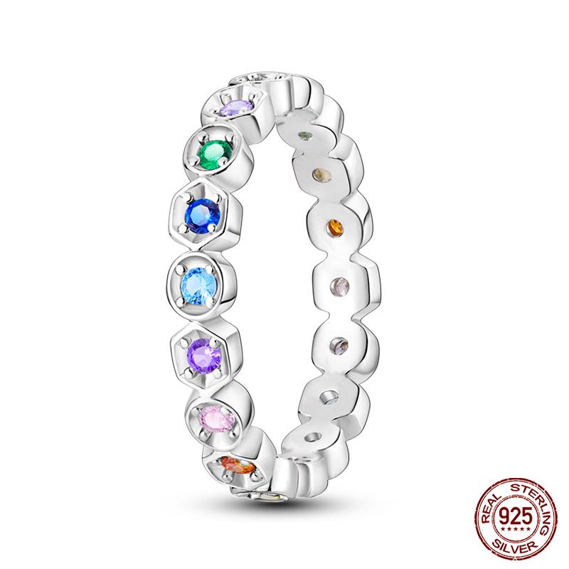 Popular Glow In The Dark Rings For Women 925 Silver Star Moon Sun Rings Sparkling Cubic Zircon Exquisite Jewelry Gifts