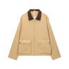Foreign Trade Wholesale European and American Style French Women's Street Fashion Patchwork Collar Pocket Wide Jacket Jacket