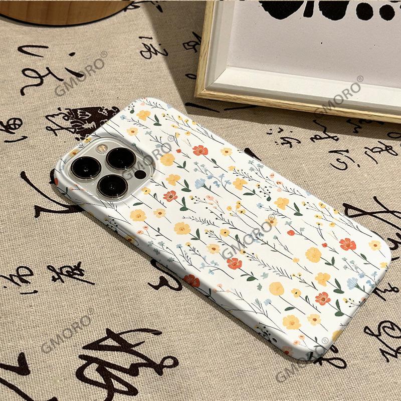 TEMU Popular Full Screen Small Fresh Color Floral iPhone17 Film Mobile Phone Case Apple 16 Large Hole Protective Case