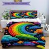 3pcs Rainbow Clouds 1Cover + 2Pillowcases, PillowInserts NotIncluded, Machine Washable, All - Season Use, Suitable for Bedroom Guest Room78