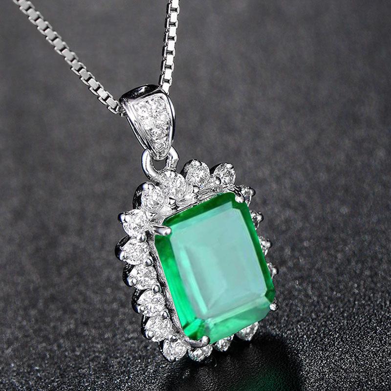 BELLA BOX New Product Temperament Luxury Rectangular Women's Fashion Necklace Clavicle Necklace Charm Party