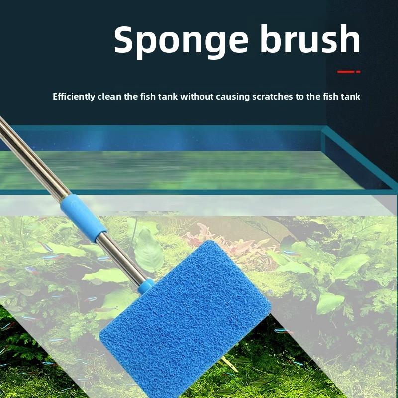 Fish Tank Algae Removal Brush, Fish Tank Brush, Glass Fish Tank Cleaning Brush, Fish Tank Brush, Long Handle of Fish Tank, Clean Without Blind Spots