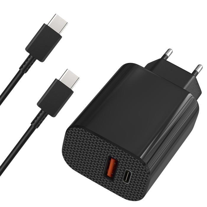 Chargeur Secteur + Cable USB-C 2m Compatible avec Toniebox 2 - Adaptateur d’alimentation 12W 1 port USB et 1 port USB-C Phonillico®