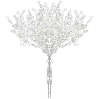 Artificial White Crystal Acrylic Water Droplet Hot Sale Christmas Wedding Bridal Bouquet Wreath Hairpin DIY Gift Decor Accessory