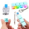 Keyboard Fidget Keychain 4 Keys Keyboard Clicker  with LED Light Keyboard Fidget  DIY Keyboard Cube  for Adult and Kids