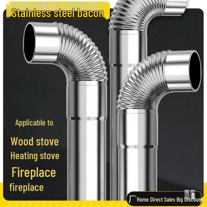 Stainless Steel Chimney Elbow for Wood Stove & Fireplace