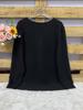 2025 Autumn/Winter Women's Round Neck Casual Long Sleeve Button Knit Top