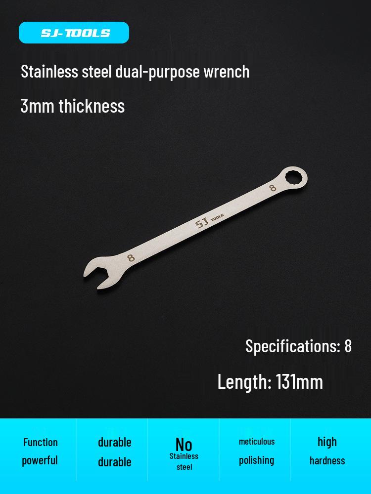 Shangjiang Reversible Ultra-Thin Stainless Steel Open-End Wrench for Auto Repair