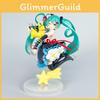 Miku Hatsune Flower Skirt Jumping Model Ornament For Desktop And Room Decoration