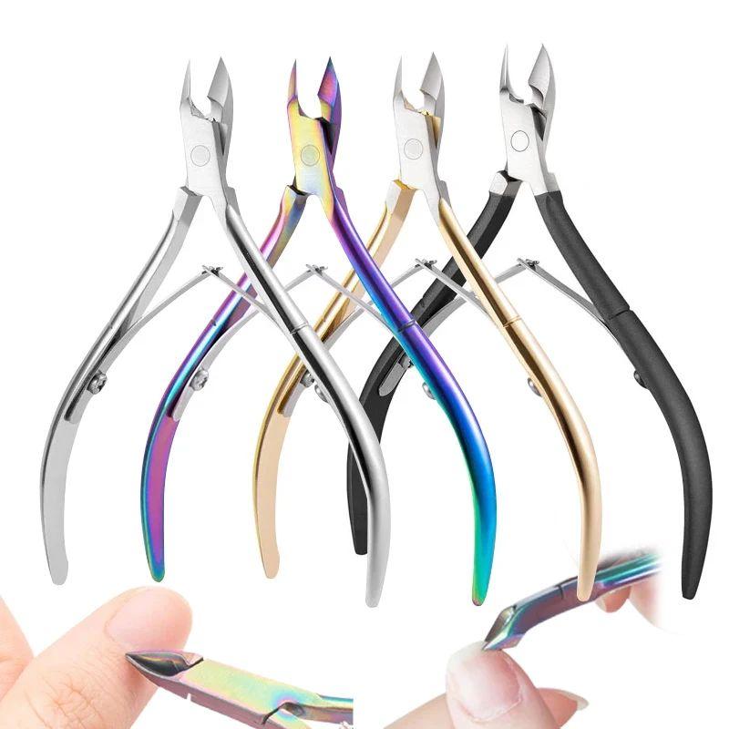 Tagliacuticole Professionale Pinzette Unghie Forbici Spingicuticole Manicure Pinza Pedicure Rimozione Pelle Morta Strumento per la Ricrescita delle Cuticole Unghie