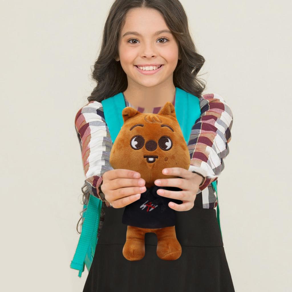 Plysjdukke, lekegavegave, tegneseriestil, tøydukke for barn, gavepute for barn